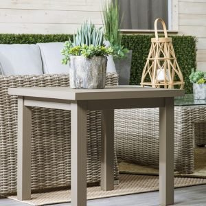 Raleigh Taupe Aluminum End Table