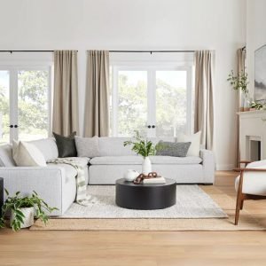 Aurora Light Gray Micro Small Two-arm Sectional