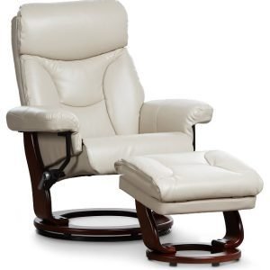 Fisher Taupe Micro Recliner & Ottoman