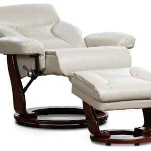 Fisher Taupe Micro Recliner & Ottoman