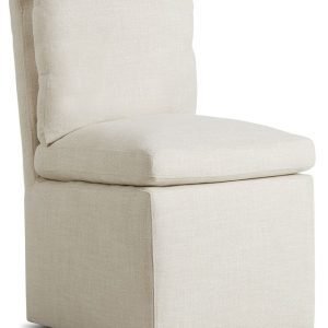 Auden Light Beige Castored Upholstered Side Chair