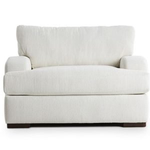 Alpha White Fabric Chair