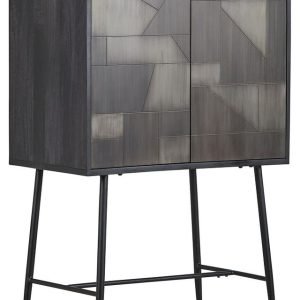 Lumi Dark Tone Wine Cabinet