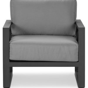 Linear Dark Gray Aluminum Chair