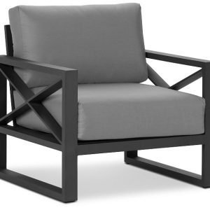 Linear Dark Gray Aluminum Chair