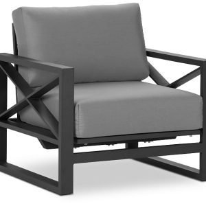 Linear Dark Gray Rocking Chair