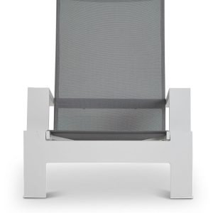 Linear White Ledge Pool Chair