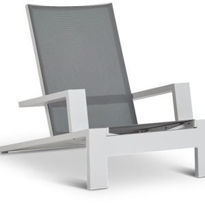 Linear White Ledge Pool Chair