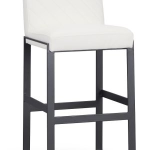 Harlem White 30″” Upholstered Barstool