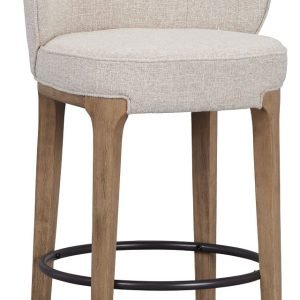 Libby Light Beige Fabric 24″” Upholstered Barstool