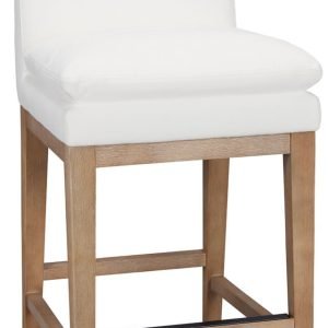 Nixon White 24″” Upholstered Barstool