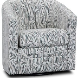 Raya Multicolored Fabric Swivel Chair