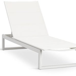 Anguilla White Cushioned Chaise