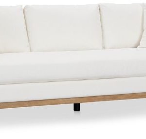 Emma White Fabric Sofa