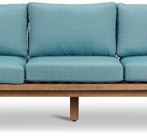 Laguna Light Tone Sofa With Teal Cushions