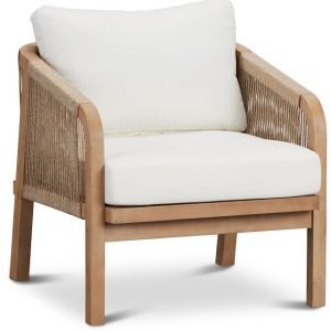 Laguna Light Tone Chair With White Cushion