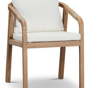 Laguna White Cushioned Arm Chair