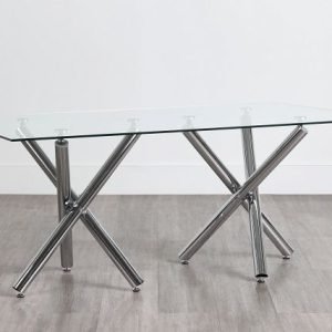 Quincy Gray Glass Table