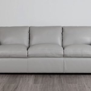 Amari Gray Leather Sofa