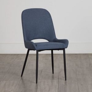 Brela Dark Blue Upholstered Side Chair