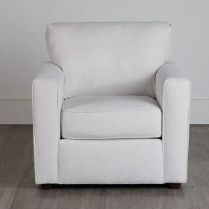 Avalon White Fabric Chair