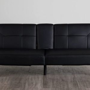 Andes Black Micro Sofa Futon