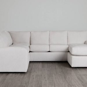 Colby White Micro Right Chaise Sectional