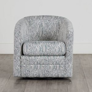 Raya Multicolored Fabric Swivel Chair