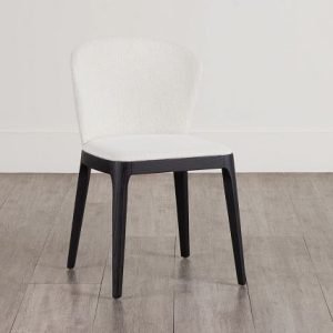 Nomad Light Beige Upholstered Side Chair W/ Black Legs