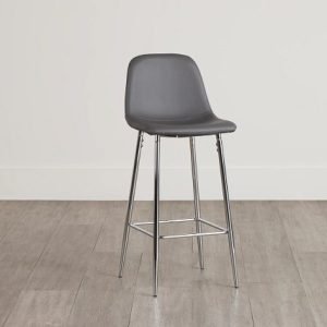 Havana Graymicro Upholstered 30″” Barstool W/ Chrome Legs