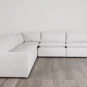 Aurora Light Gray Micro Small Two-arm Sectional